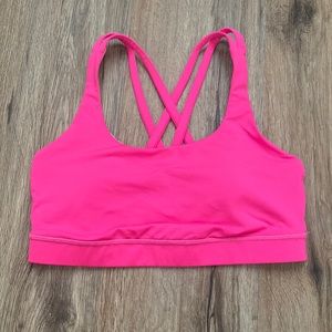 Lululemon hot pink energy bra, size 6